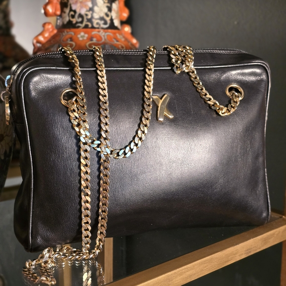 Vintage Paloma Picasso Leather Handbag with Gold Chain - Picture 11 of 11